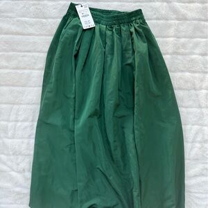 Green Satin Jogger Pants
